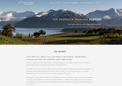 Top Paddock Wanaka Website